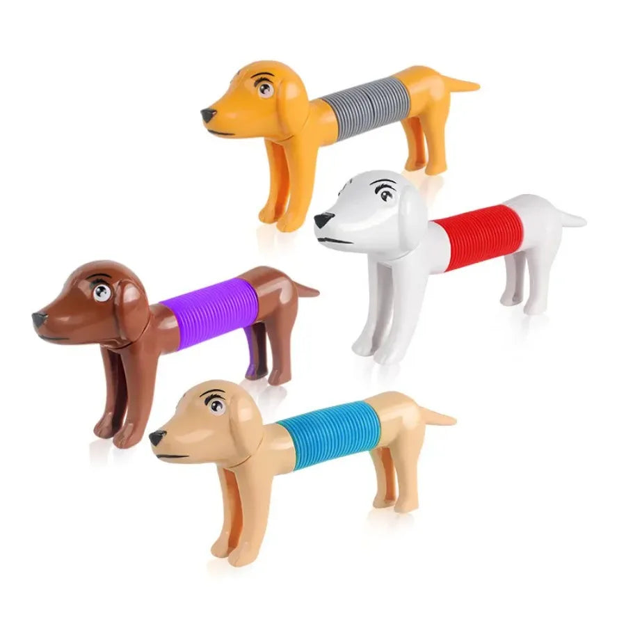 Dog Telescopic Tube; Autism Sensory Toys; 4Pcs pop Tubes; Fidget Toys for Girls; Toddler Toys; Toys; Sensory Toy; Dog Party Fav