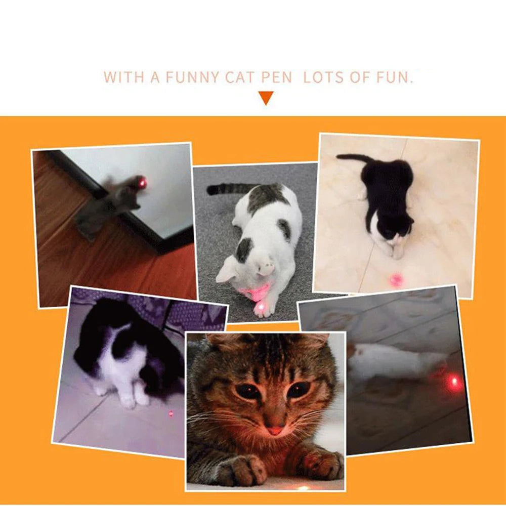 Mini Cat Toy Laser Pointer LED Flashlight Dog Cat Laser Toy Fun Pet Electronic Device Interactive Cat Toy (1 Pack, Purple)