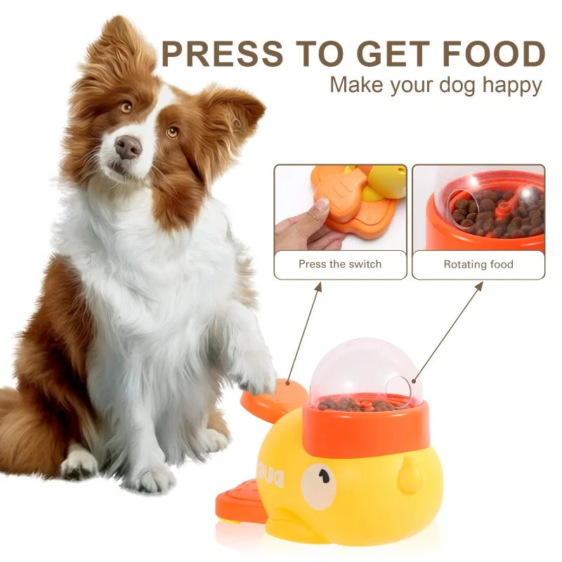 Yellow Duck Interactive Dog & Cat Treat Dispenser