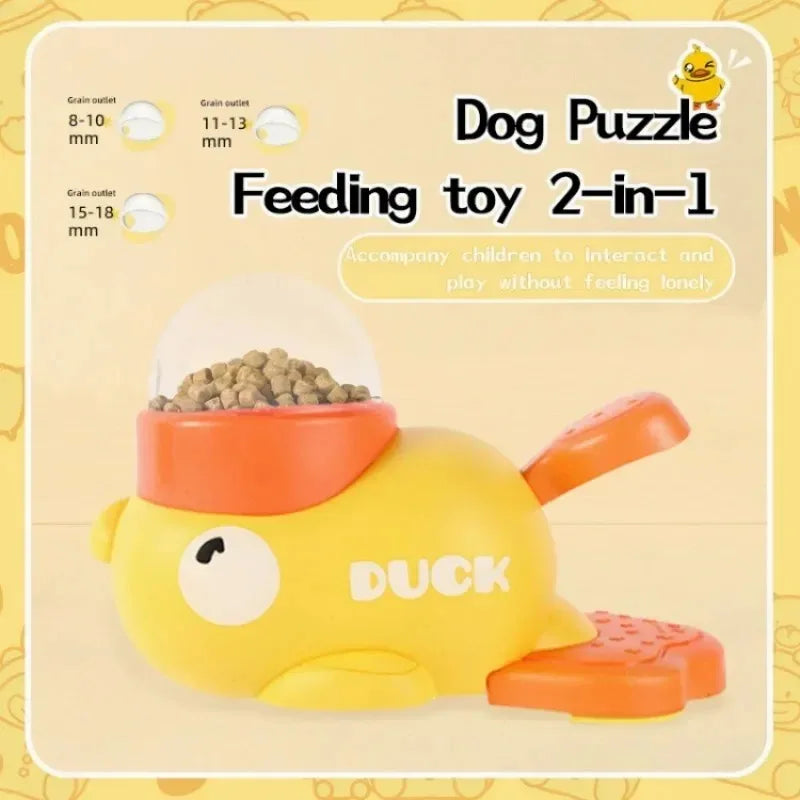 Yellow Duck Interactive Dog & Cat Treat Dispenser