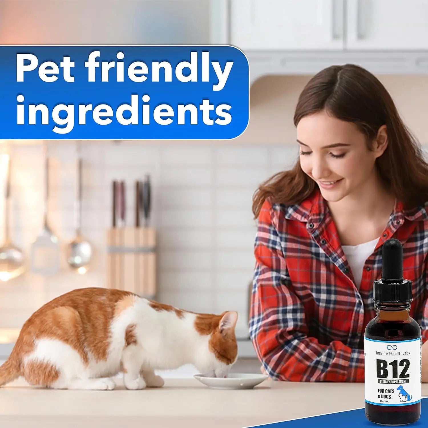 Liquid Vitamin B-12 for Dogs and Cats - Vet Formulated - Effective for All Animals Methylcobalamin (Methyl B12) - Energy, Appeti