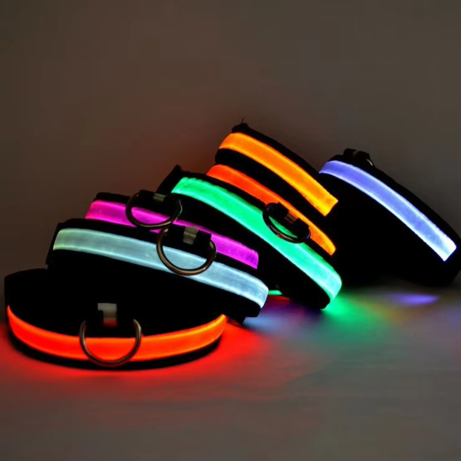 Waterproof  Light  Reflective Pet Adjustable Usb Type-C Recharge Luxury Led Luminous Collar For Dog