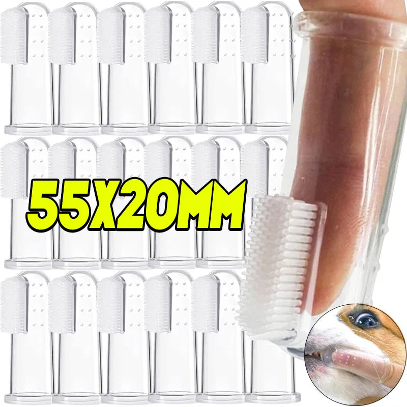 Super Soft Pet Finger Toothbrush Teddy Dog Brush Bad Breath Tartar Teeth Care Tool Dog Cat Cleaning Silicagel Pet Supplies
