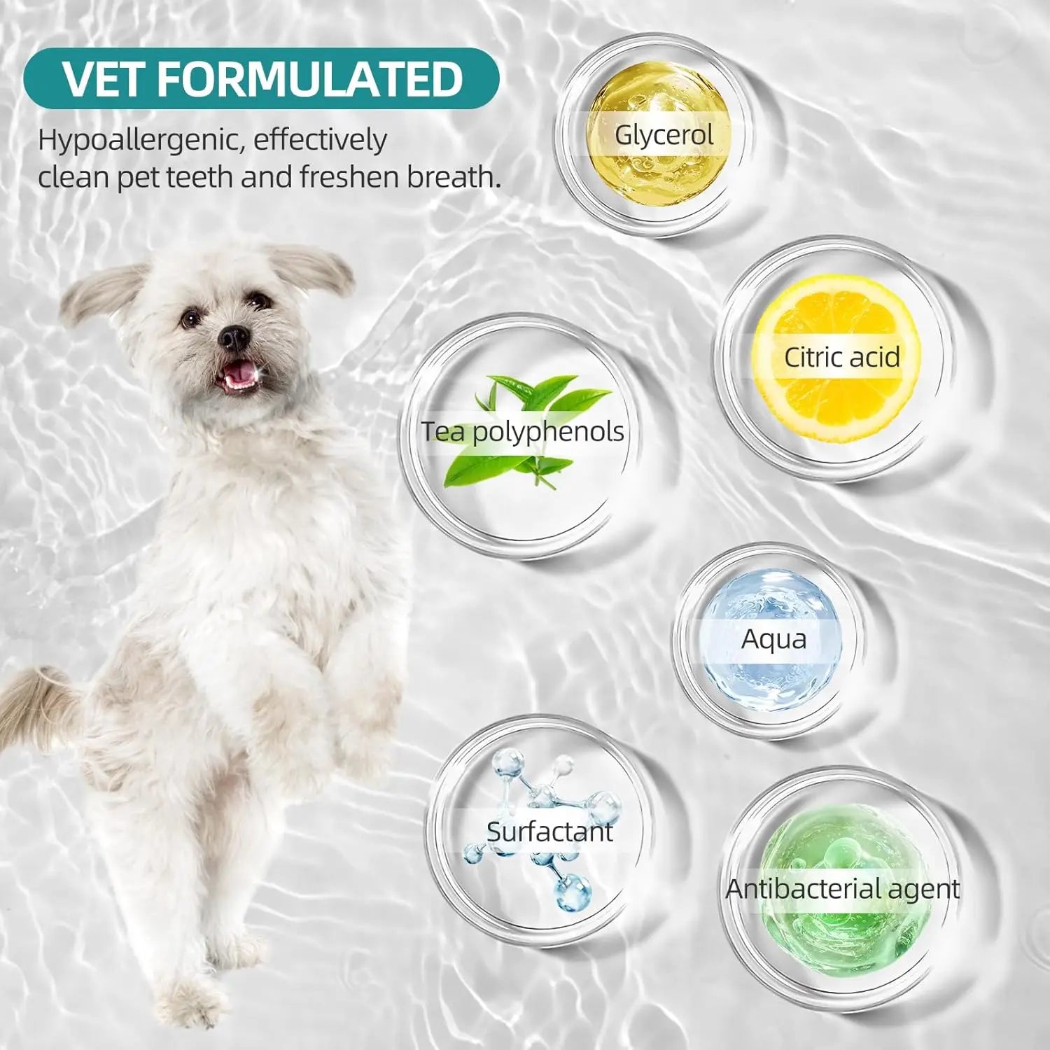 Dogs & CatsTeeth Cleaning Wipes, Pet Dental Finger Wipes for  Disposable Gentle Teeth Cleaning Pads ToothBad BreathRemove Plaque