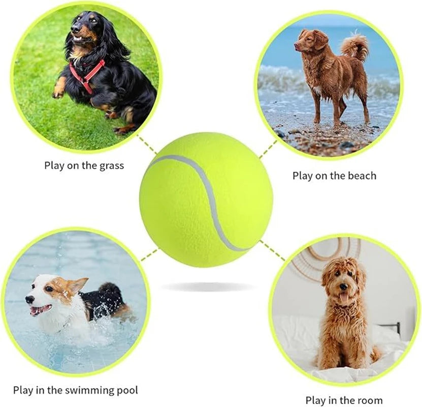 1 Pack 9.5 inch  Tennis Ball Large Dog Tennis Ball Pet Balls for Dogs for Outdoor/Indoor Sports Dog Gift Training Supplies