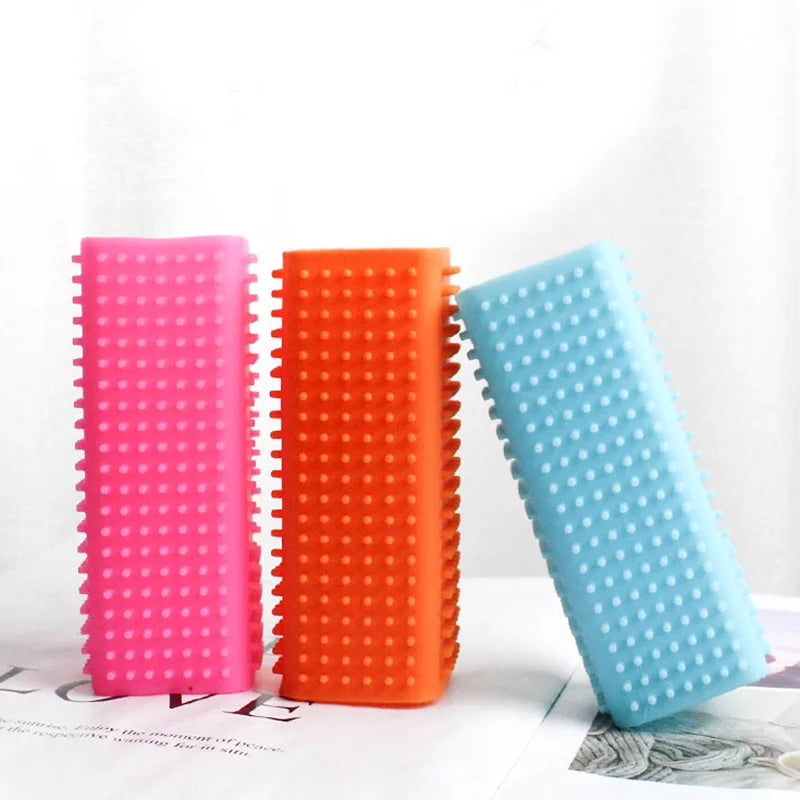 1PC Silicone Hollow Rubber Pet Dog Cat Hair Remover Cars Furniture Carpet Clothe Sofa Cleaner Brush Cat Massage Clean Hair Brush