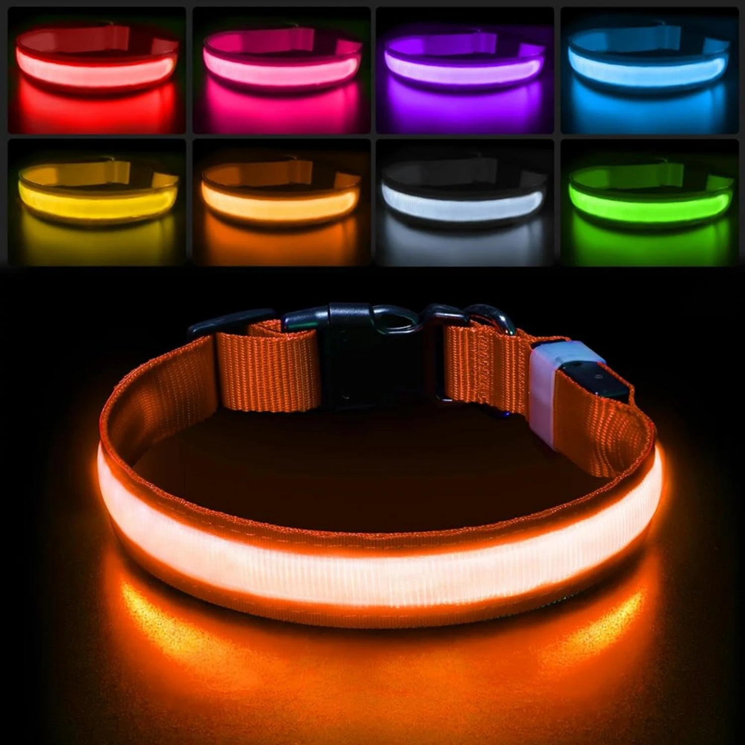 ibility and Safety - Long-lasting and Waterproof LED Light-up Collar for Dogs of all Sizes - Stay Safe and Stylish during Night