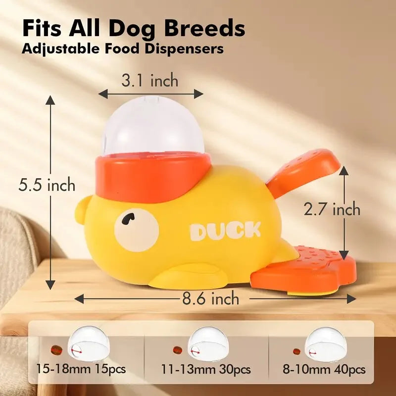 Yellow Duck Interactive Dog & Cat Treat Dispenser