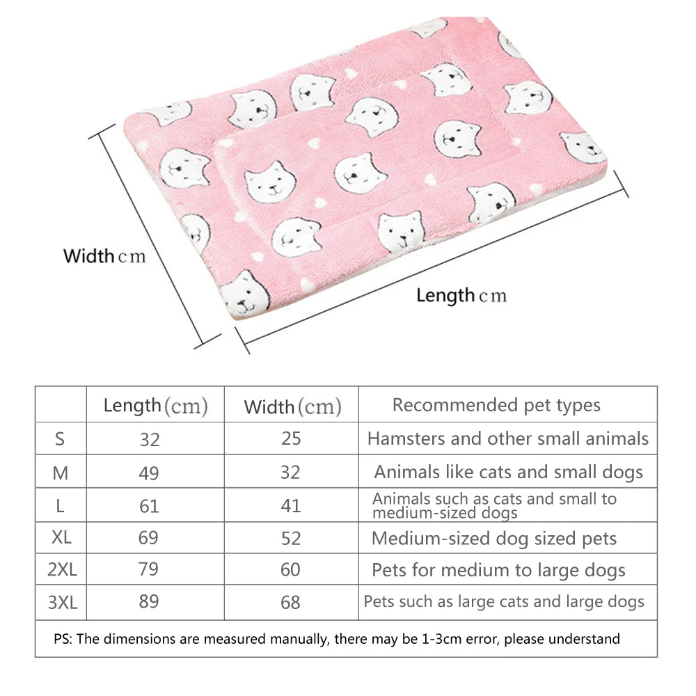 Pet Dog Bed All Season Warm Thick Sleeping Cat Nest Cushion Soft Pet Dog Sofa Mat Elastic Cat Bed for Medium Dog Accessories