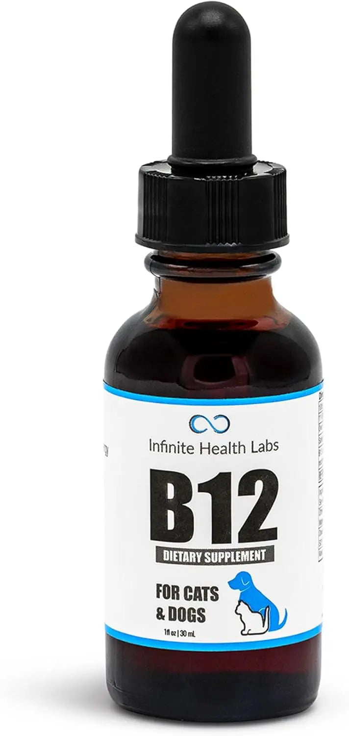 Liquid Vitamin B-12 for Dogs and Cats - Vet Formulated - Effective for All Animals Methylcobalamin (Methyl B12) - Energy, Appeti