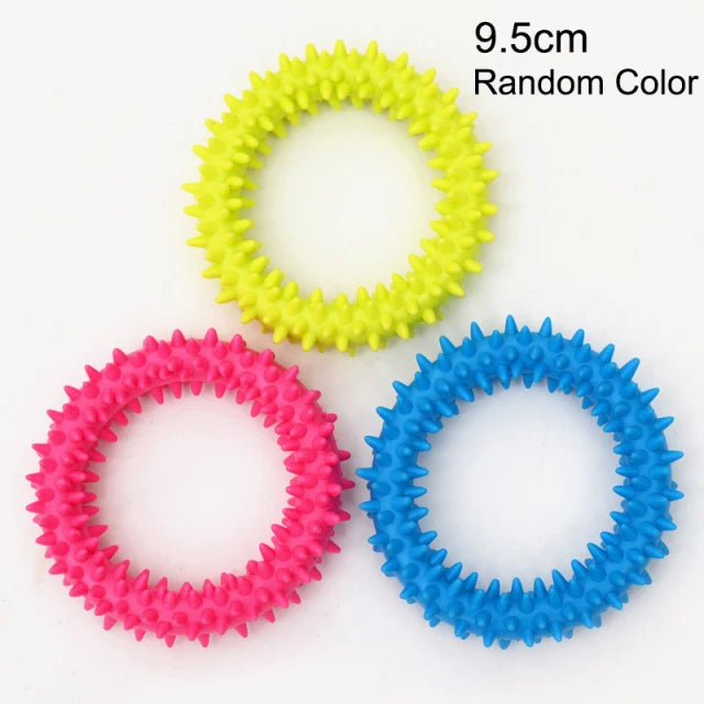 Pet Chew Toy Soft Rubber Bite-resistance Bone Shape Teeth Grinding Chewing Toys for Small Dogs Training Pet Supplies