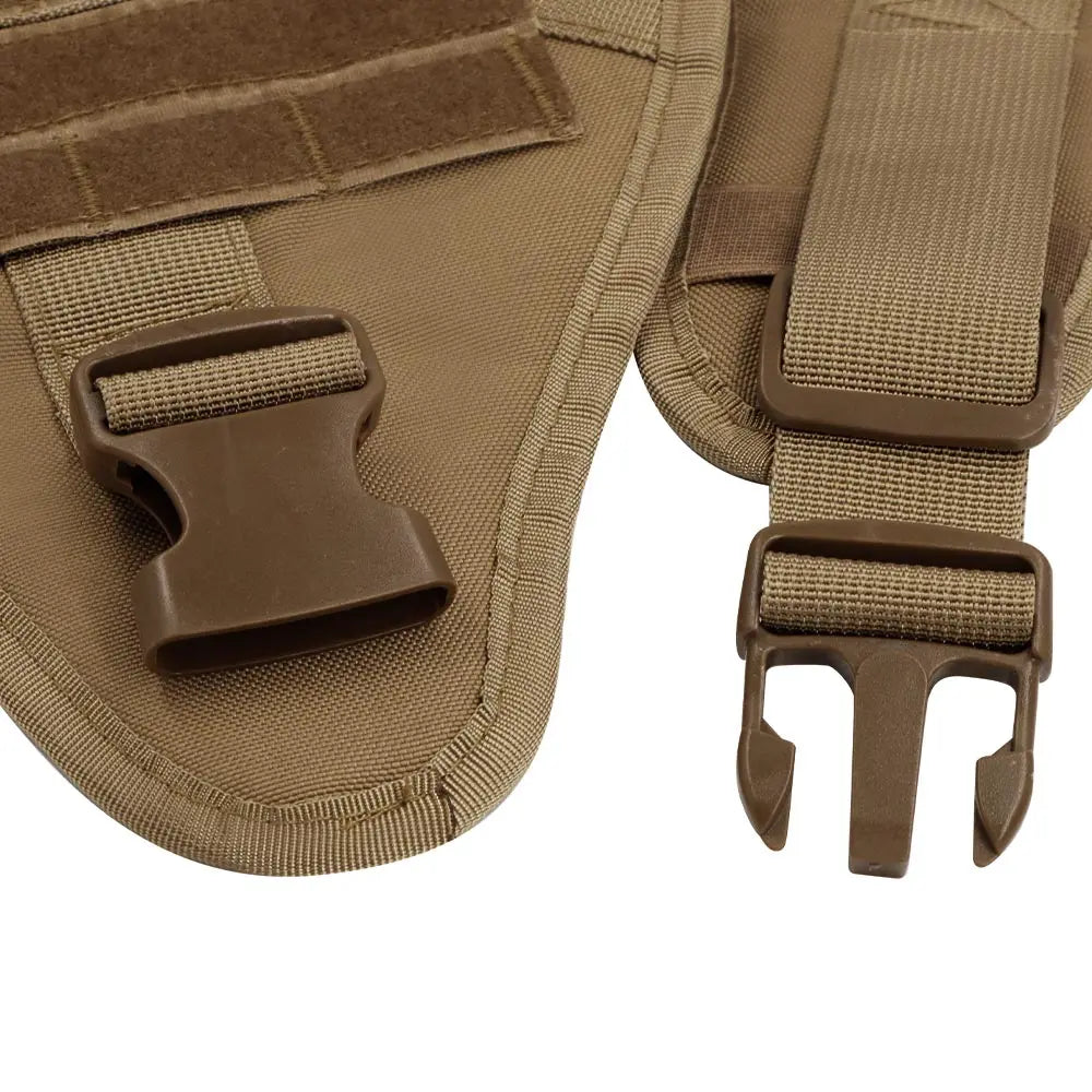 Large Dog Harness Vest with Leash & Molle Pouches