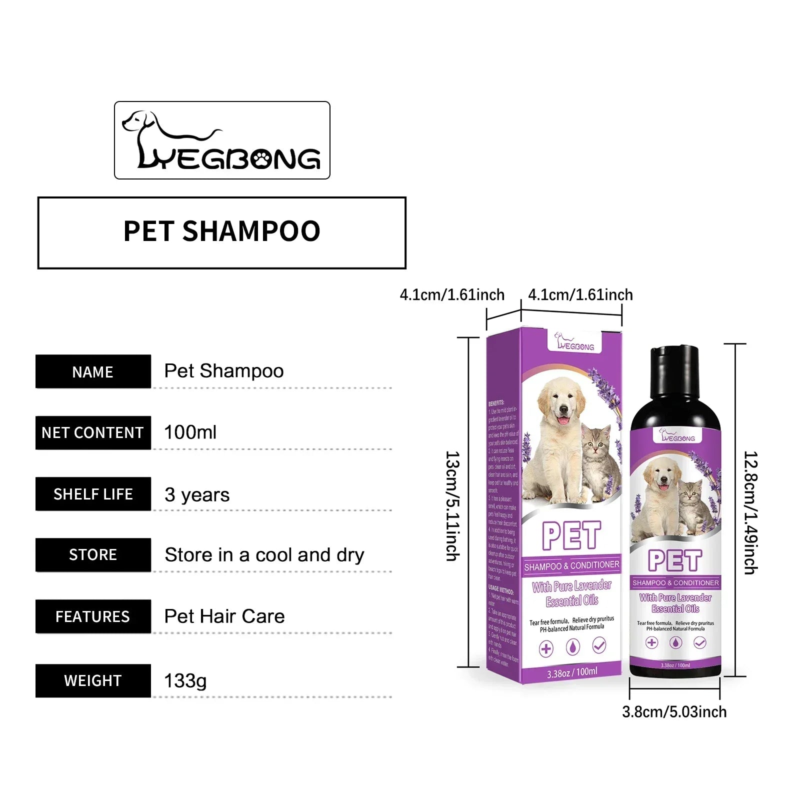 Pet Shampoo Flea Killer Hair Softening Relieve Itching PH Balanced Cleaning Natural Long-lasting Fragrance Mite Removal Dirt