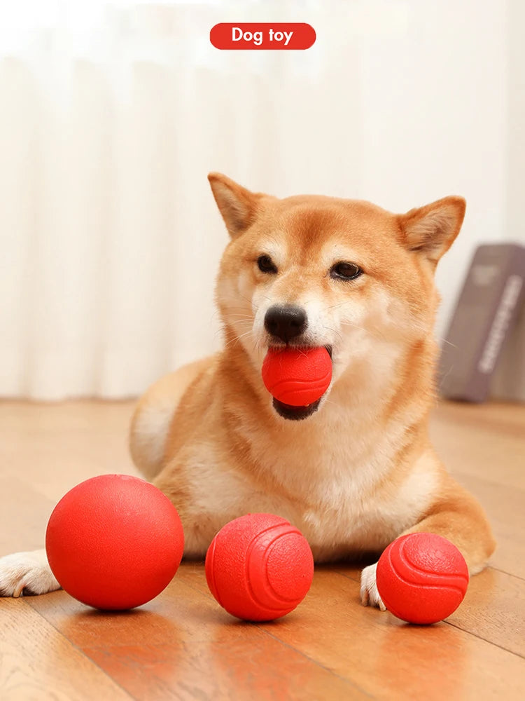 Indestructible Chew Proof Rubber Ball S to L Size Durable Bouncy Dog Toy for Pets Training Interactive Chew Resistant Molar Ball