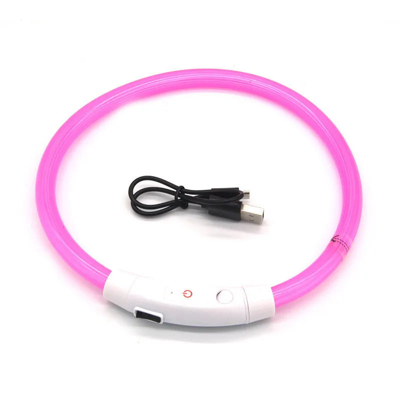 LED Luminous Pet Collar – USB Rechargeable