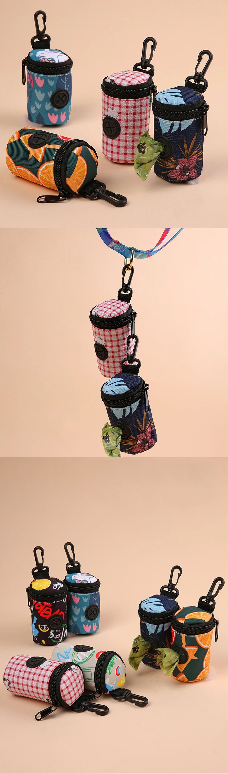 Pet feces bag can be hung with Portable Hanging with Buckle Dogs Waste Bagoutdoor pet training miscellaneous storage bag