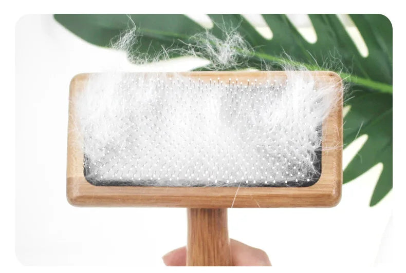 Dog Comb Wooden Dogs Brush Pet Hair Remover Dog Grooming Brush for Pet Hair Knot Opening Massage Cat Brushes Pet Accessories