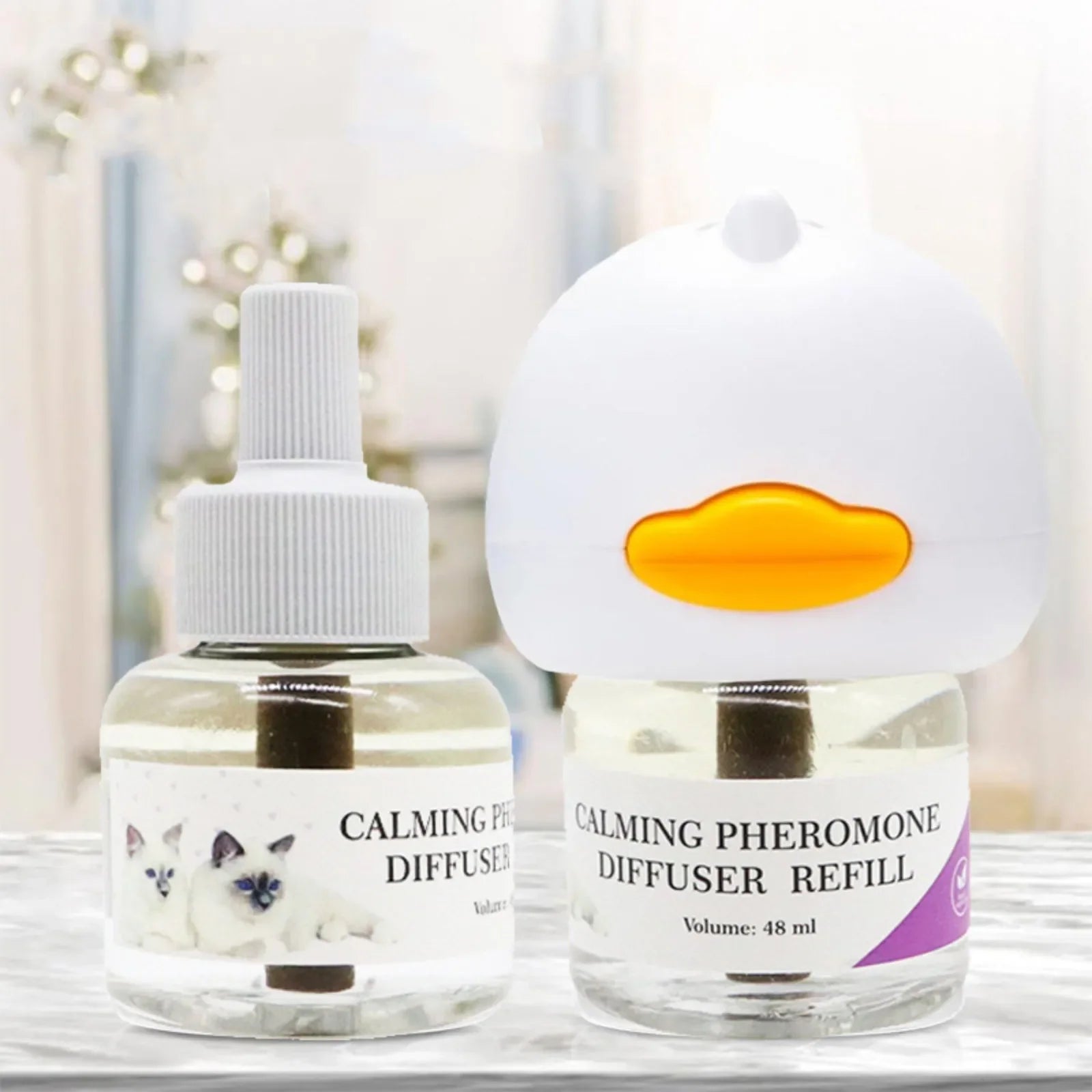 Pheromone Diffuser for Cats Cat Pheromone Plug-In Relaxants Start Kit 30-Day Refill Calming Spray for Calm Relaxing Home Indoor