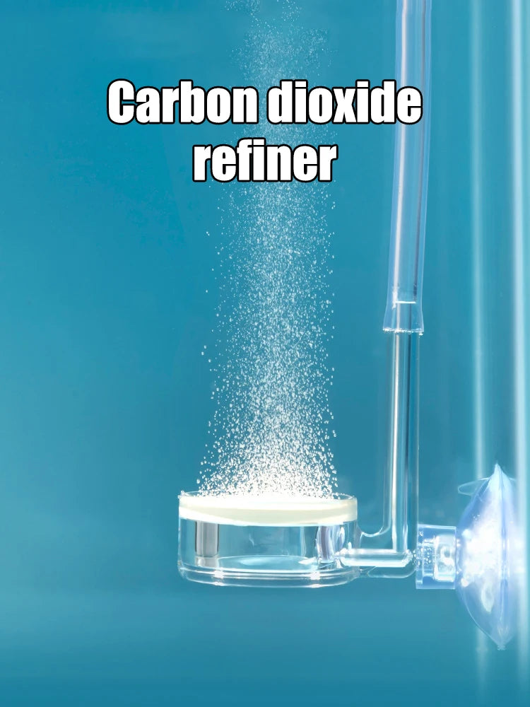 1PC Diffuser for Aquarium Plants, Clear CO2 Atomizer Aquarium CO2 Diffuser with Suction Cup