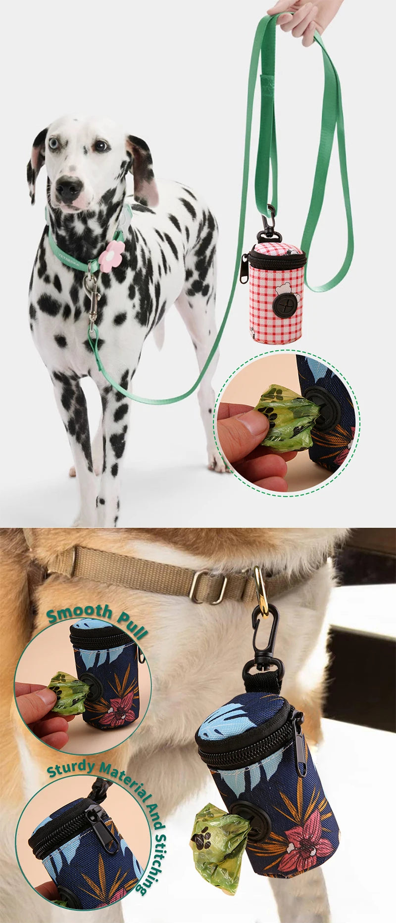 Pet feces bag can be hung with Portable Hanging with Buckle Dogs Waste Bagoutdoor pet training miscellaneous storage bag