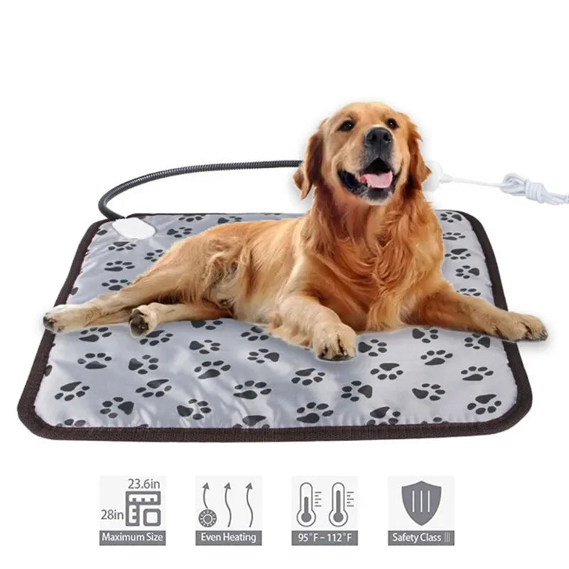 Pet Heated Mat – Adjustable Electric Heating Pad for Dogs