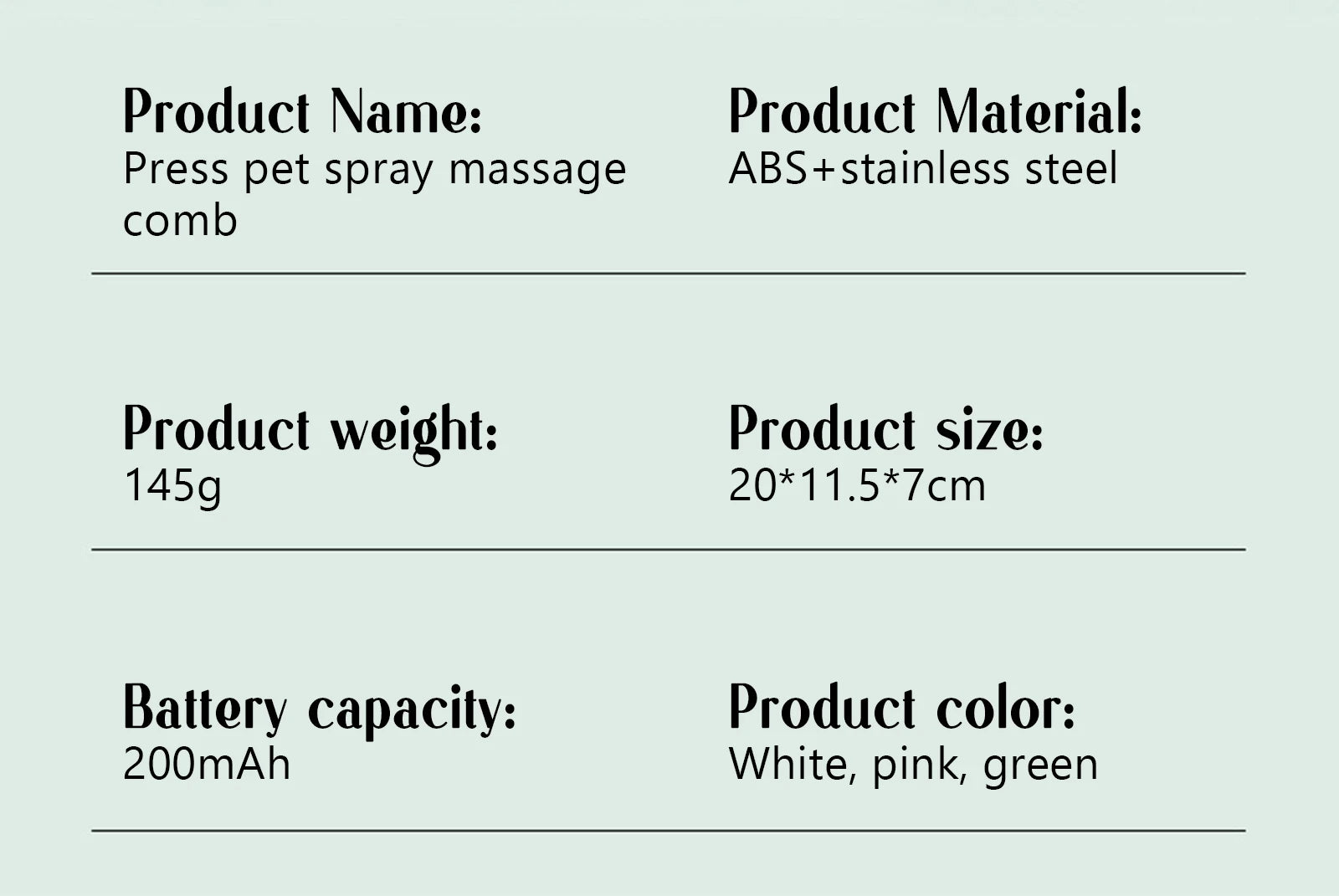 Dog Steam Comb Pet Massage Brush USB Charging Safe Round Head Soft Teeth Spray Hair Removal Comb Universal for Cats Dogs