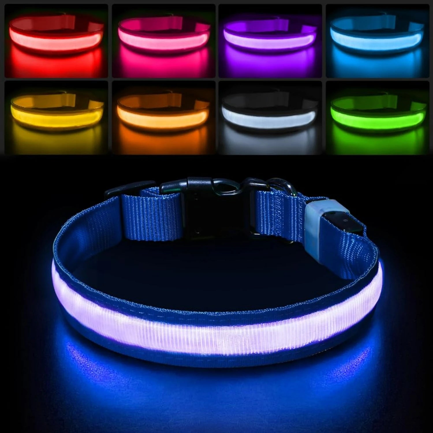 ibility and Safety - Long-lasting and Waterproof LED Light-up Collar for Dogs of all Sizes - Stay Safe and Stylish during Night