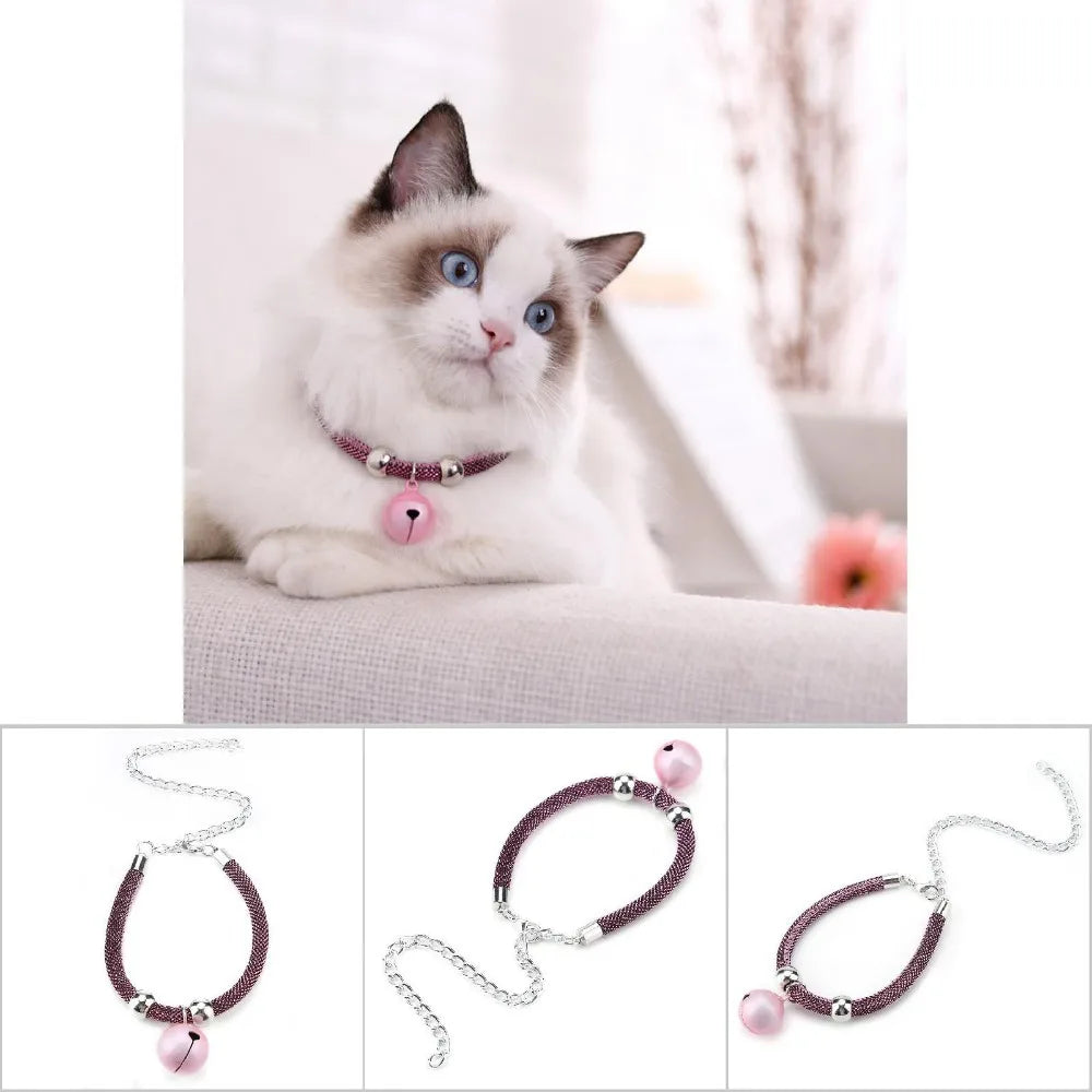 Pet Bell Japanese Japanese Style Cat Collar (Simple Pink) Cat Collars & Leads