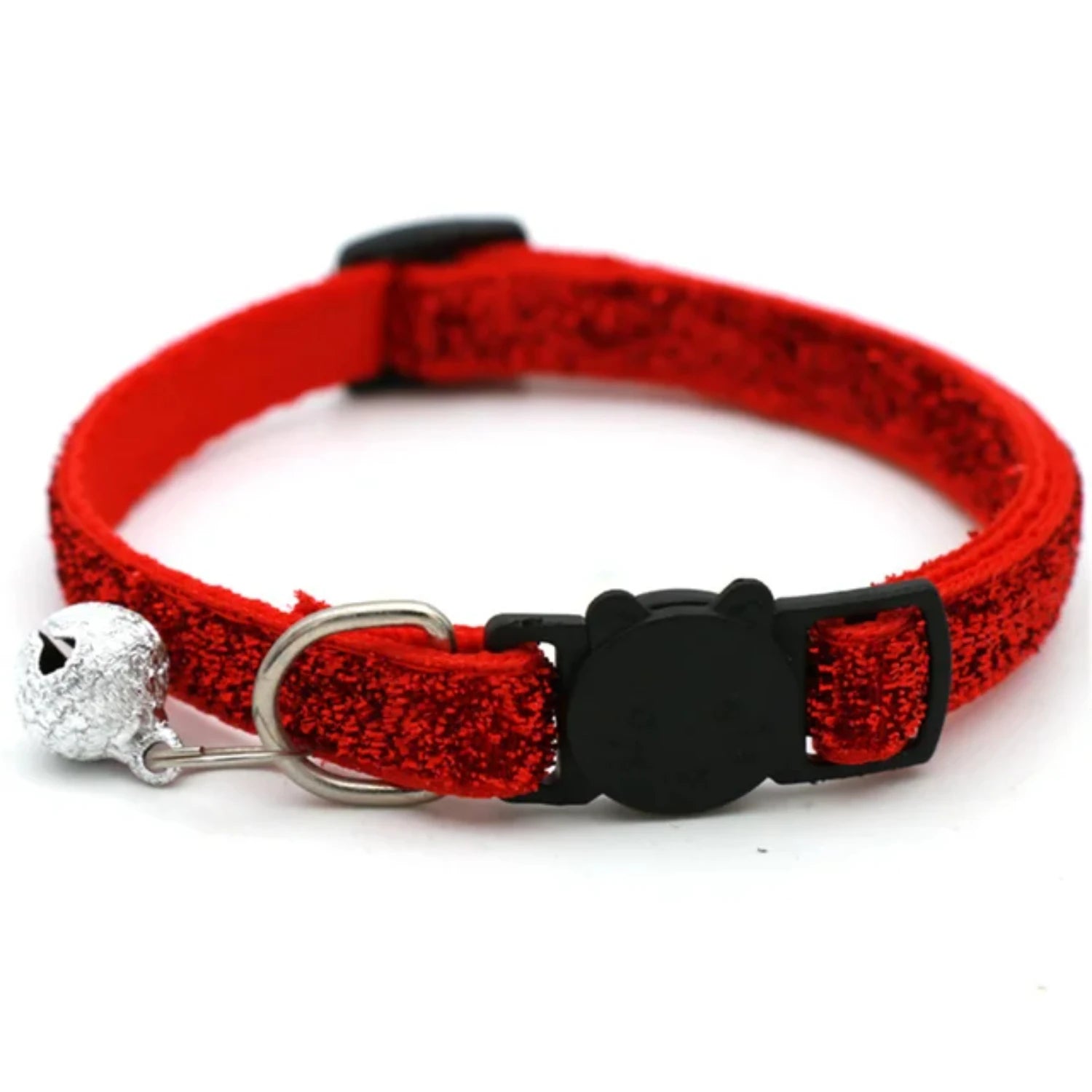 2PCS   Cat Collar Adjustable with Bell Breakaway Adjustable Kitten Cat Sequin Collar Neck Strap Cat Pet Supplies Puppy Accessori