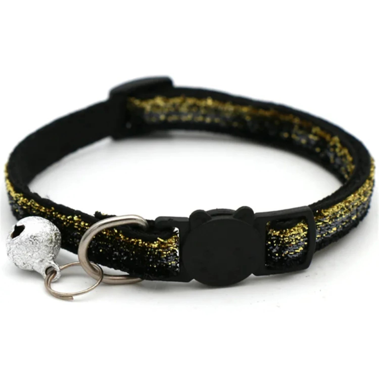 2PCS   Cat Collar Adjustable with Bell Breakaway Adjustable Kitten Cat Sequin Collar Neck Strap Cat Pet Supplies Puppy Accessori