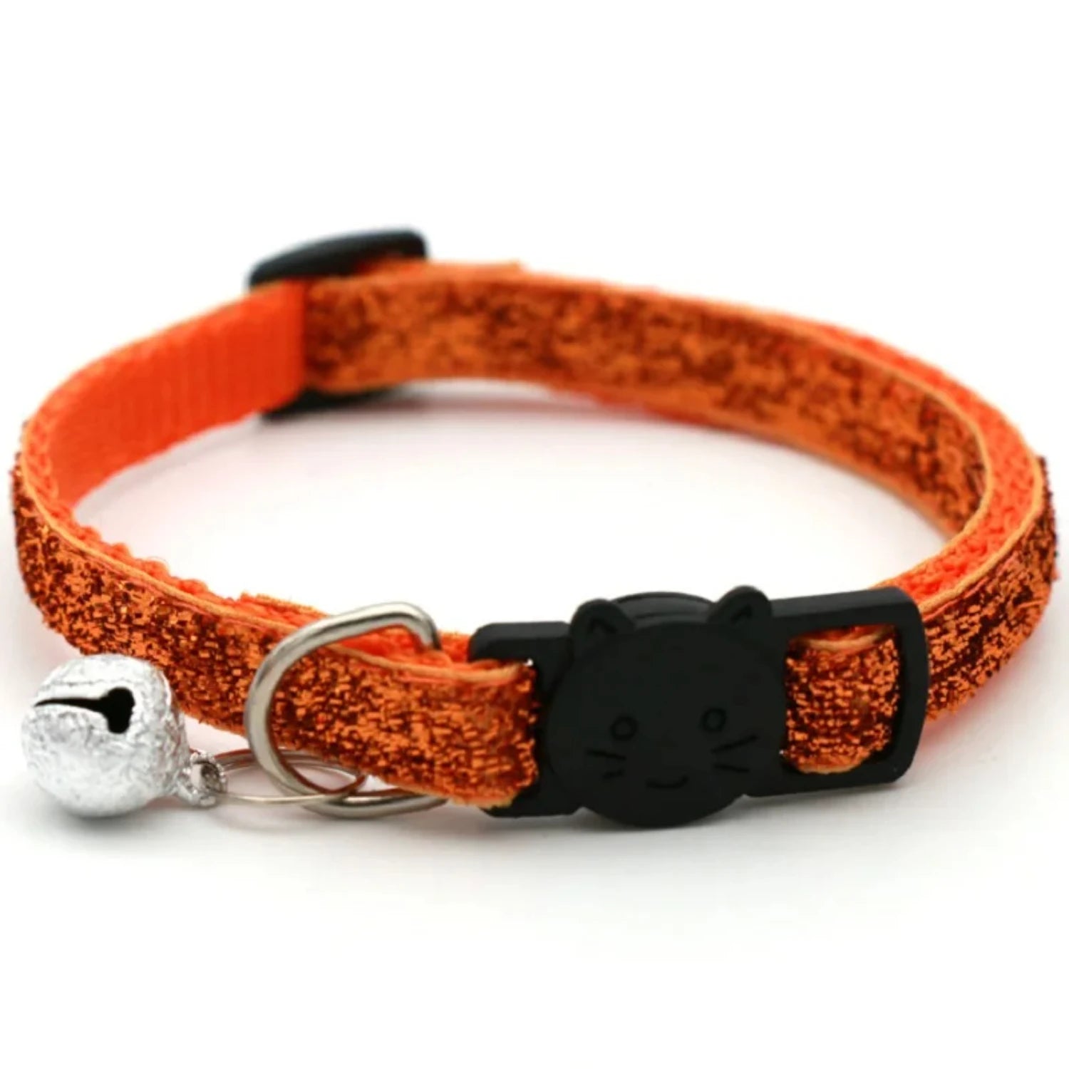 2PCS   Cat Collar Adjustable with Bell Breakaway Adjustable Kitten Cat Sequin Collar Neck Strap Cat Pet Supplies Puppy Accessori