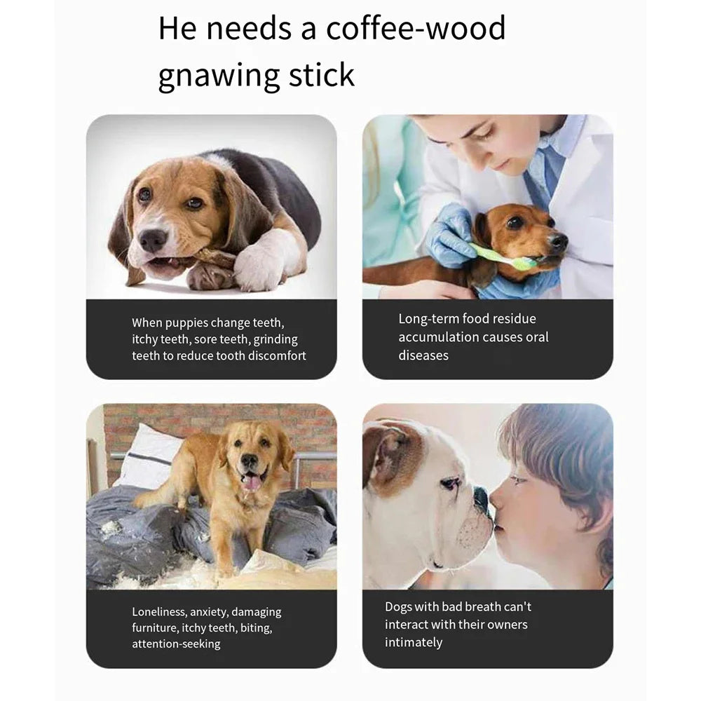 FZCSPEED Coffee Wooden Dog Chew Toy, Dog Wooden Chew Stick, for Tooth Pressure Relief, Pet Toys