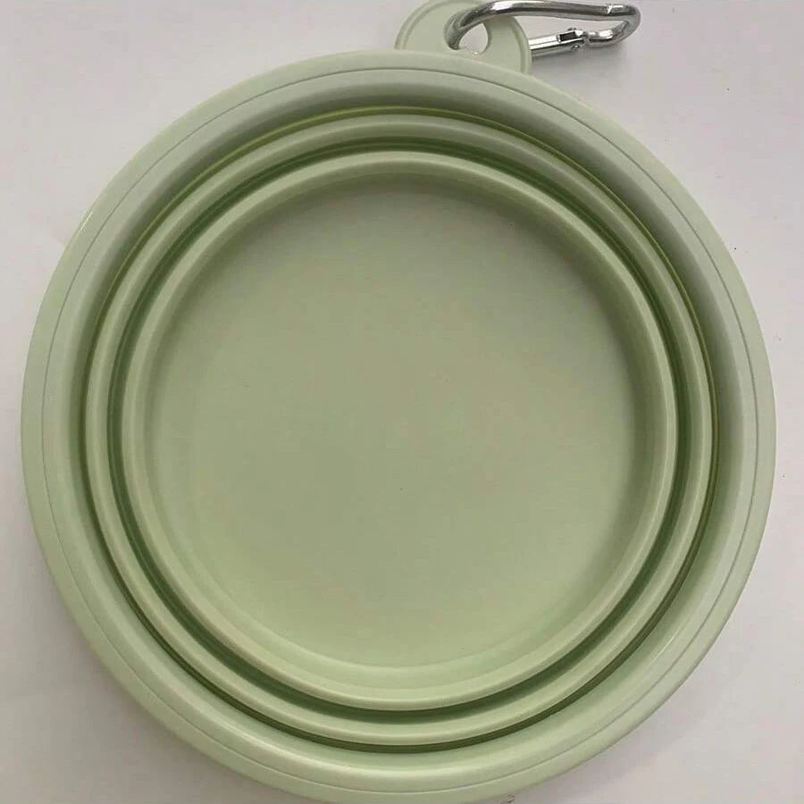 350ml Macaron Color Pet Outing Portable Foldableing Bowl Dog Drinking Bowl Cat Food Bowl Rice Bowl Travel Bowl with Carabiner