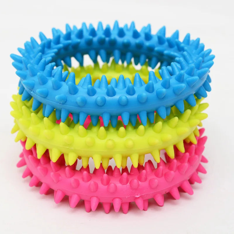 Pet Chew Toy Soft Rubber Bite-resistance Bone Shape Teeth Grinding Chewing Toys for Small Dogs Training Pet Supplies