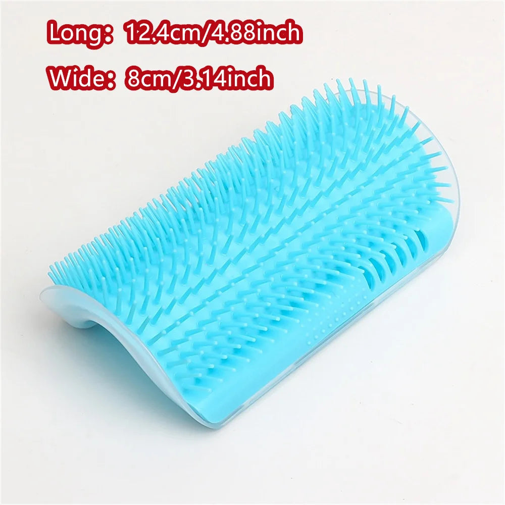 1PC Cat Self Groomer With Catnip Cats Wall Corner Massage Comb Brush Rubs The Face With A Tickling Soft Comb Pet Grooming Supply