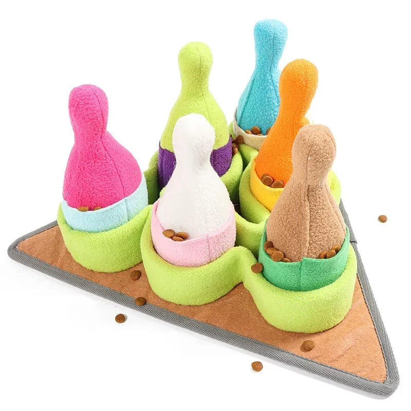 Puzzle Dog Toy Pet Dog Snuffle Toy Pet Interactive Training Plush Molars Toys Slow Food Picking Game Pet Baby Educational Toys