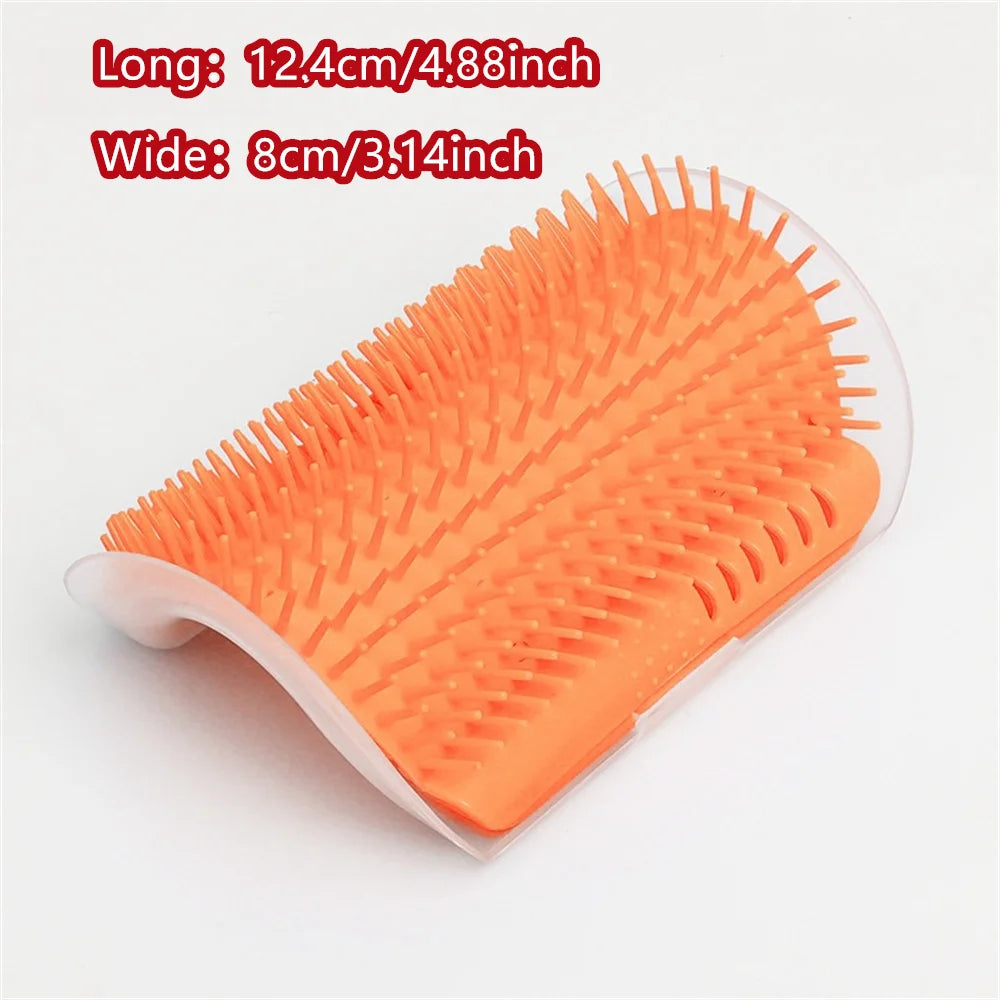 1PC Cat Self Groomer With Catnip Cats Wall Corner Massage Comb Brush Rubs The Face With A Tickling Soft Comb Pet Grooming Supply