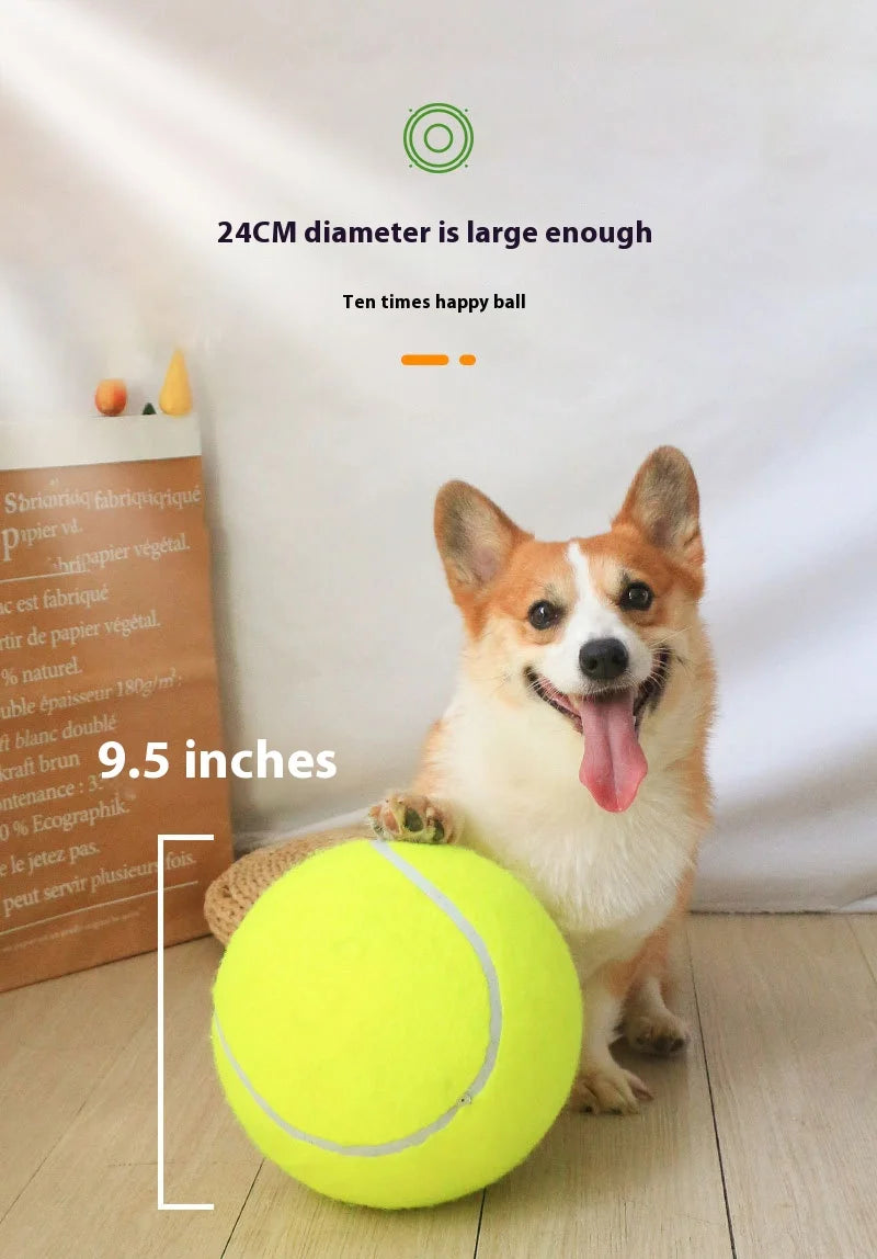 1 Pack 9.5 inch  Tennis Ball Large Dog Tennis Ball Pet Balls for Dogs for Outdoor/Indoor Sports Dog Gift Training Supplies