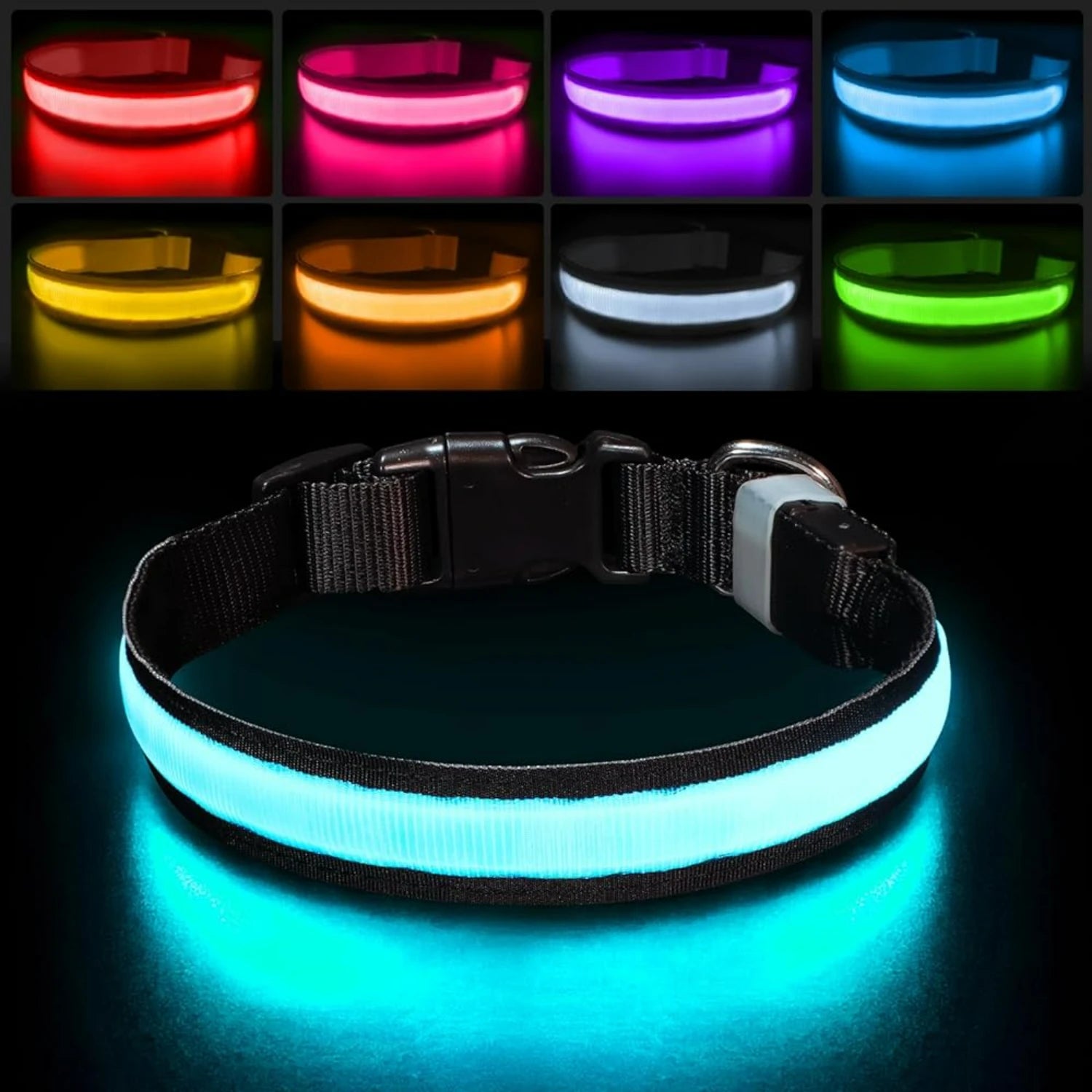 ibility and Safety - Long-lasting and Waterproof LED Light-up Collar for Dogs of all Sizes - Stay Safe and Stylish during Night