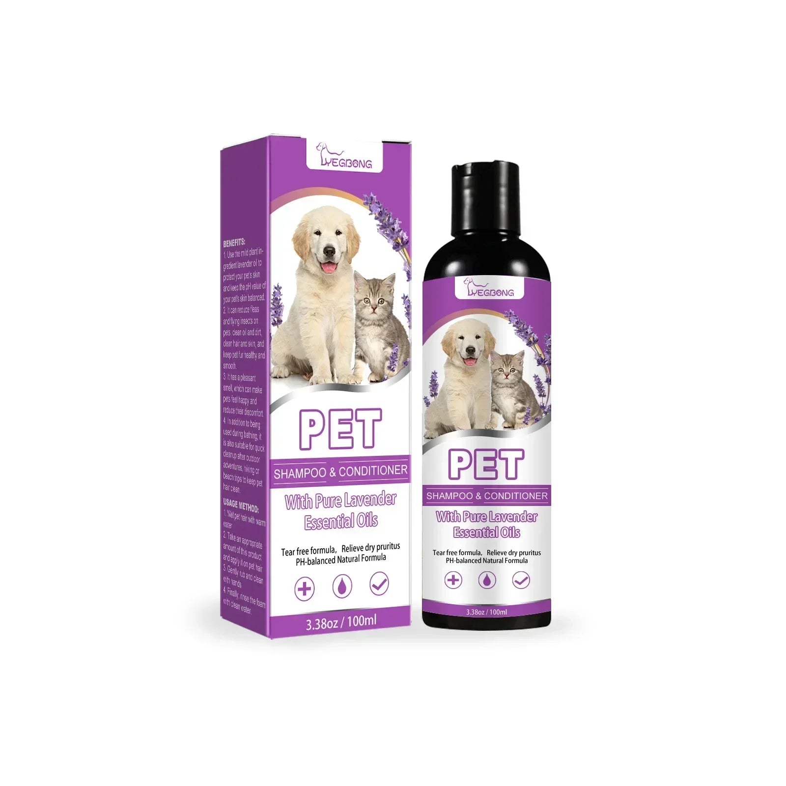 Pet Shampoo Flea Killer Hair Softening Relieve Itching PH Balanced Cleaning Natural Long-lasting Fragrance Mite Removal Dirt
