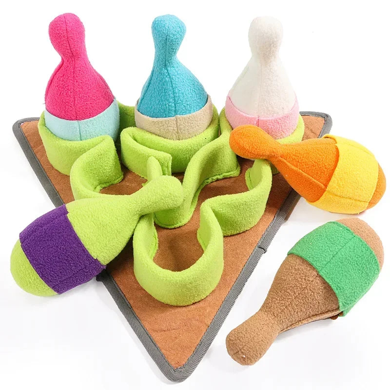 Puzzle Dog Toy Pet Dog Snuffle Toy Pet Interactive Training Plush Molars Toys Slow Food Picking Game Pet Baby Educational Toys