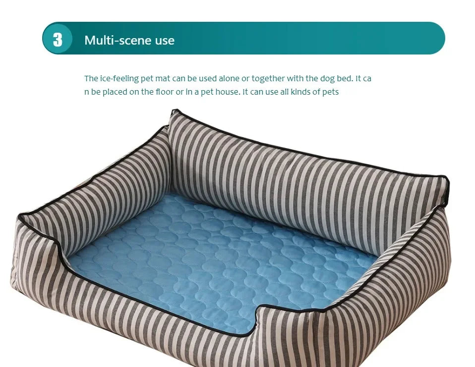 Summer Pet Dog Cooling Mat  Cold Bed Extra Large For Small Big Dogs Pet Accessories Cat Durable Blanket Sofa Cat Ice Pad Blanket