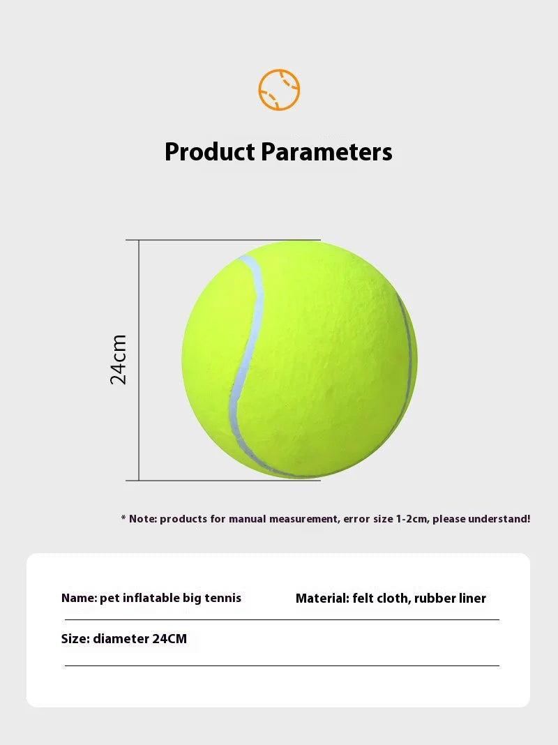 1 Pack 9.5 inch  Tennis Ball Large Dog Tennis Ball Pet Balls for Dogs for Outdoor/Indoor Sports Dog Gift Training Supplies