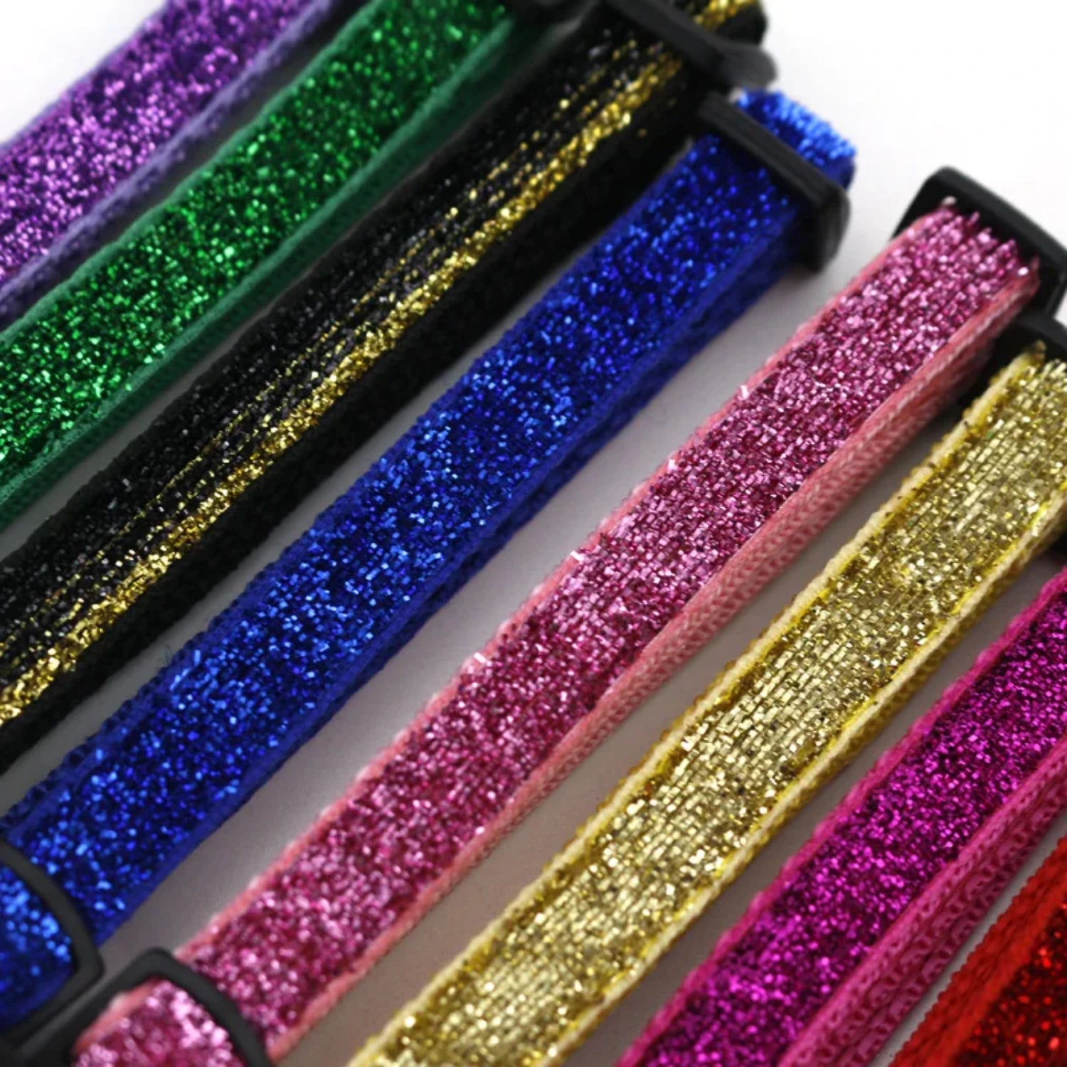 2PCS   Cat Collar Adjustable with Bell Breakaway Adjustable Kitten Cat Sequin Collar Neck Strap Cat Pet Supplies Puppy Accessori