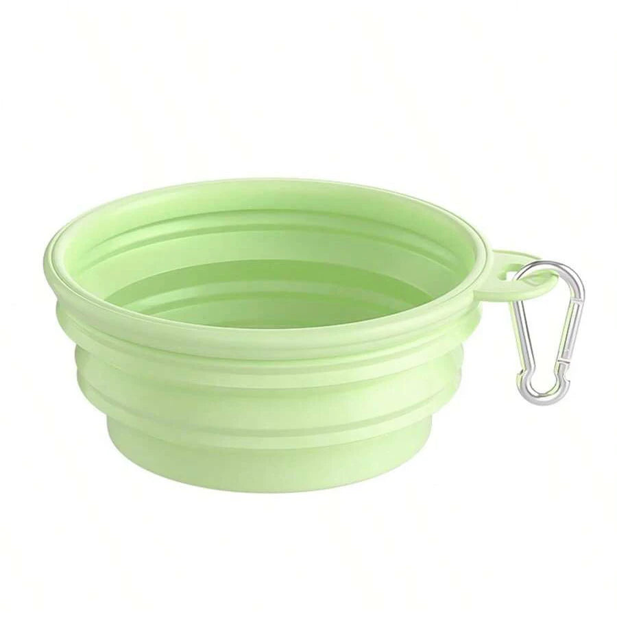 350ml Macaron Color Pet Outing Portable Foldableing Bowl Dog Drinking Bowl Cat Food Bowl Rice Bowl Travel Bowl with Carabiner