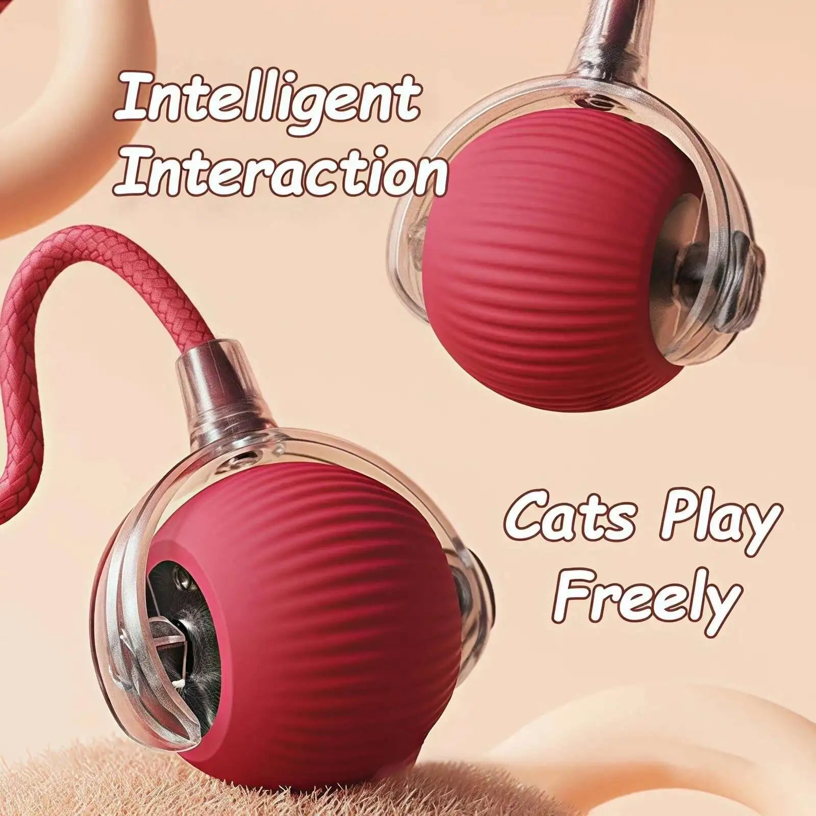 Smart Dog Interactive Ball Toys Automatic Rolling Ball Rechargeable Electric Pet Interactive Toy Dog Cat Training Imitate Mouse