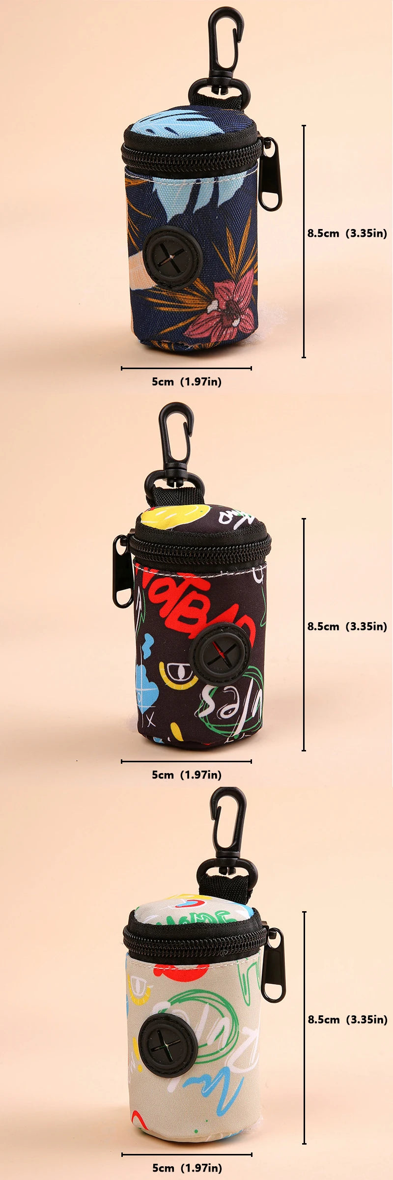 Pet feces bag can be hung with Portable Hanging with Buckle Dogs Waste Bagoutdoor pet training miscellaneous storage bag