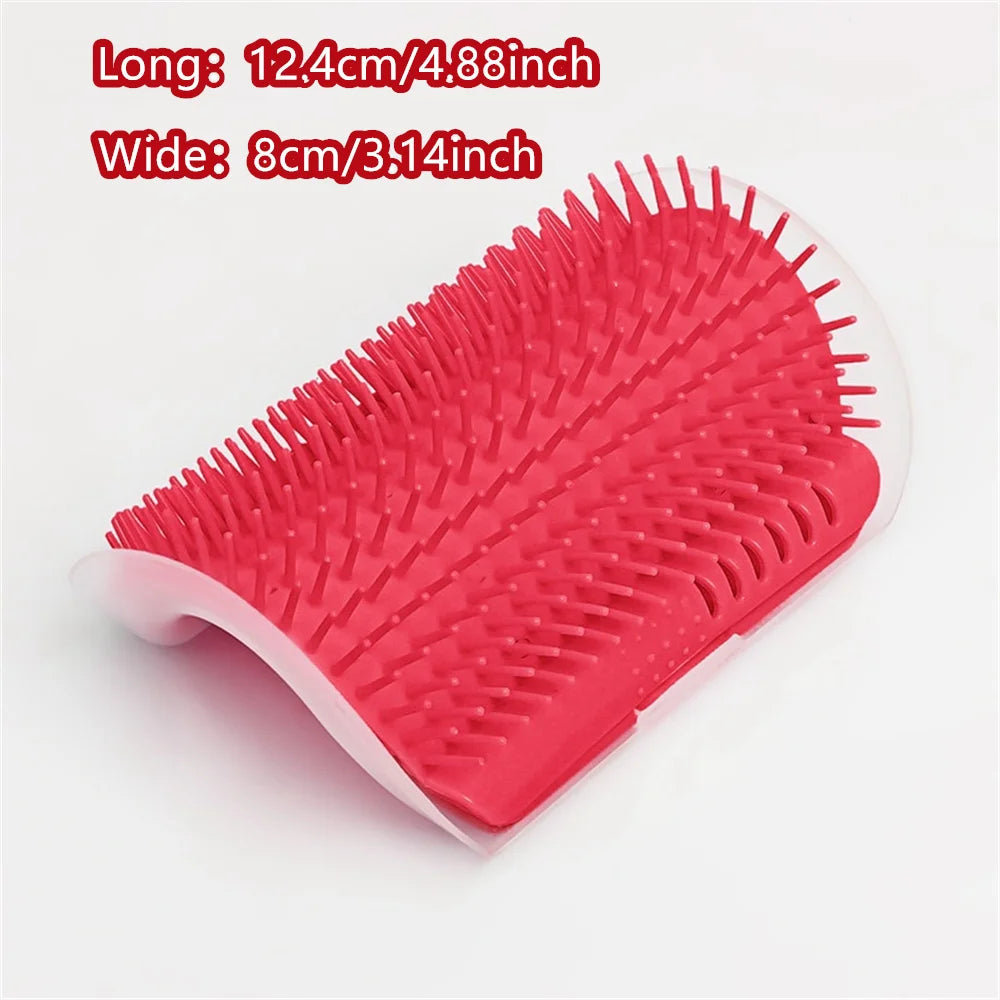 1PC Cat Self Groomer With Catnip Cats Wall Corner Massage Comb Brush Rubs The Face With A Tickling Soft Comb Pet Grooming Supply