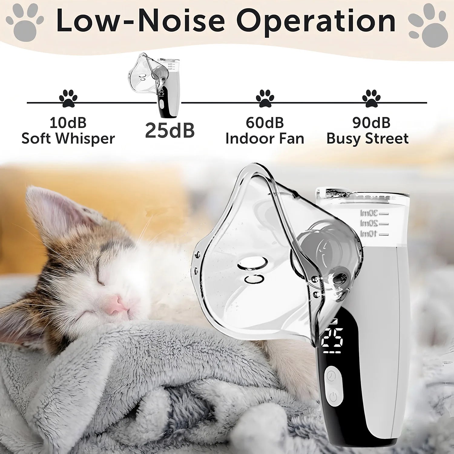 Pet Air Electronic Nebulizer for Cats & Dogs - Pet Nebulizer for Animal Respiratory Care