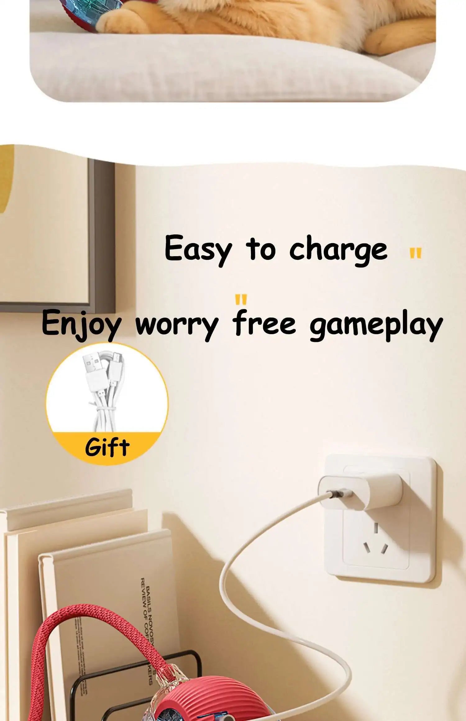 Smart Dog Interactive Ball Toys Automatic Rolling Ball Rechargeable Electric Pet Interactive Toy Dog Cat Training Imitate Mouse